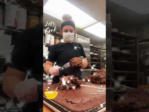 Texas Sheet Cake or better known as Funeral Cake! #chocolatecake #shorts #bakingshorts