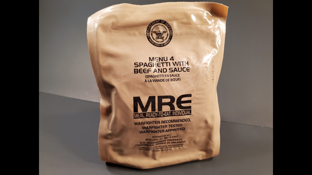 2024 US MRE Spaghetti with Beef Sauce Review Meal Ready to Eat Tasting Test