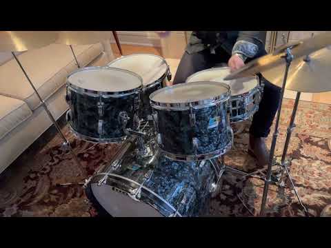 Vintage 1972 Ludwig Hollywood Drum Set Factory Complete Time Capsule Black Pearl Zildjan -See Video! image 26