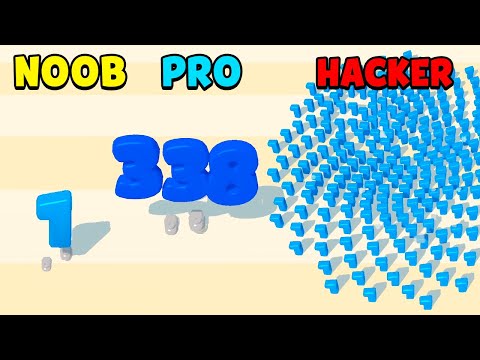NOOB vs PRO vs HACKER - Number Run 3D