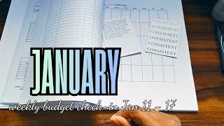 weekly budget check-in & paycheck budget closeout (Jan 11-17)