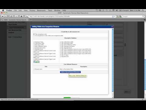 SRDR: Adding and Extracting studies - The Systematic Review Data Repository