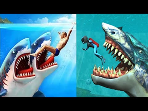 Double Head Shark Attack VS Whale Shark Simulator - ALL SHARKS & DRAGONS UNLOCKED | Android Gameplay