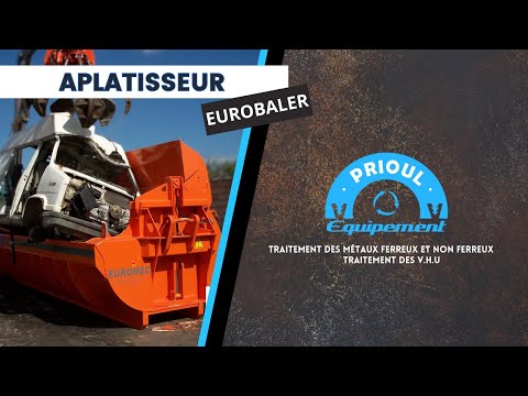 Aplatisseur VHU - EUROBALER Euromec - Presse à voiture mobile ou fixe_4