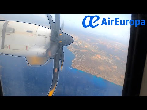 (4K 60FPS) Air Europa Express ATR-72 | Palma de Mallorca - Menorca INTER ISLAND! (September 2022)