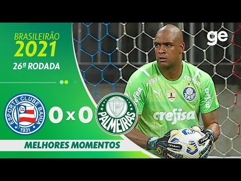 Gols e lances de Bahia x Palmeiras