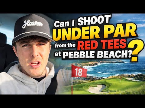 Can I shoot under par from the red tees at Pebble Beach?