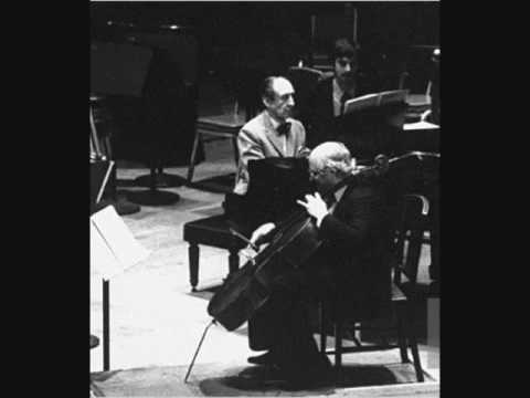 Rostropovich and Horowitz play Rachmaninoff: Andante from Cello Sonata (1976)
