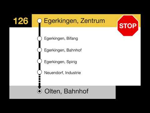 PostAuto Ansagen • 126 • Oensingen – Egerkingen – Wolfwil – Boningen – Aarburg – Olten (2019)