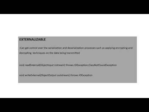 OBJECT STREAMS AND SERIALIZATION