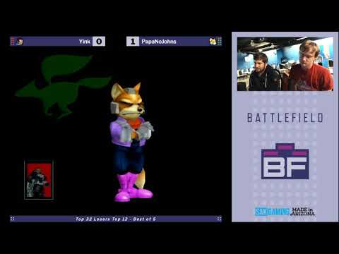 Battlefield 9 Top 32 Losers Top 12 - Yink (Ganondorf) vs PapaNoJohns (Fox)