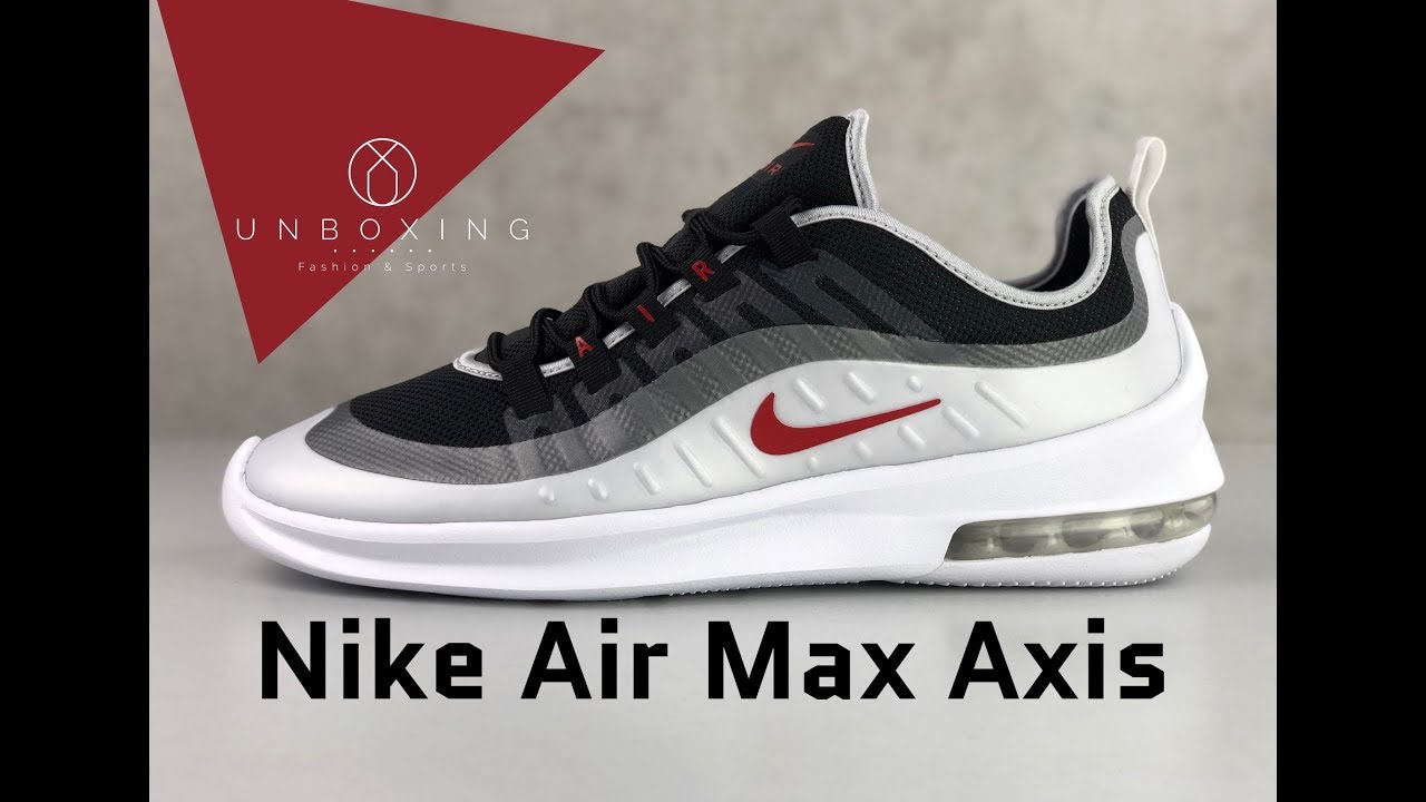 Nike Air Max Axis ‘Black/Sport-red mtlc platinum’ | UNBOXING & ON FEET | fashion shoes | 2019