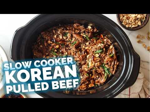 Slow Cooker Korean Pulled Beef: Set & Forget NO PREP RECIPE