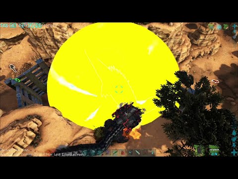 Demonic Thorny Dragon vs Origin Spino (Ark: Survival Evolved w/mods: Primal Fear on Lost Island)