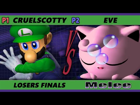 S@X 414 Losers Finals - eve (Jigglypuff) Vs. Cruelscotty (Luigi) Smash Melee - SSBM