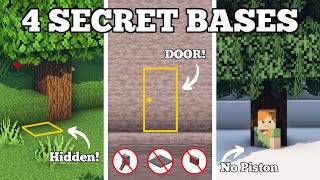 6 Awesome Ways To Build Secret Doors In Minecraft (For your hidden base) TUTORIAL