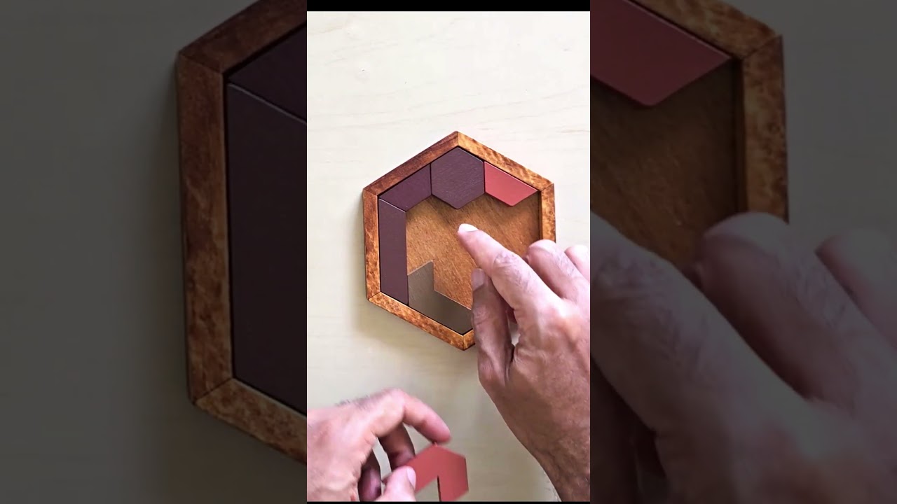 Hexagon Wooden Puzzle Solution 4 #hexagon #puzzle