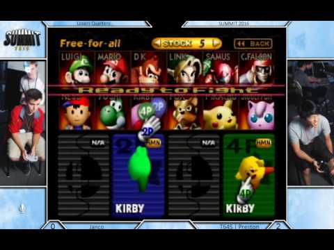 Summit 2016 - Janco (Pikachu, Kirby) Vs Preston (Kirby) - SSB Singles Losers Quarters
