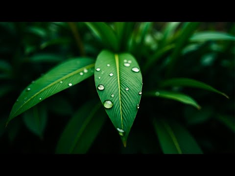 Rest | Relaxing Acoustic Guitar & Tropical Rain Music for Calm • Study • Sleep