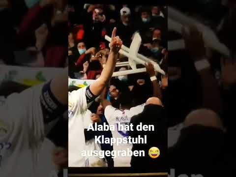 Alaba hat den Klappstuhl ausgegraben 😂 #Championsleague #realmadrid #psg #klappstuhl #alaba