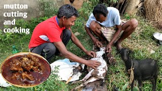 Goat Mutton Cutting And Cooking
