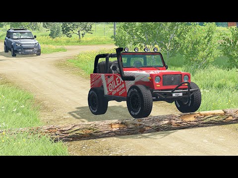 Mobil vs Fallen Tree #6 - BeamNG Drive