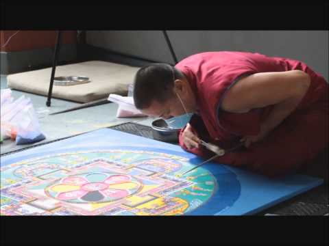 Tibetan monks create sacred sand art in Princeton