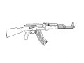 How to Draw a Kalashnikov AK-47 / Как нарисовать ...
