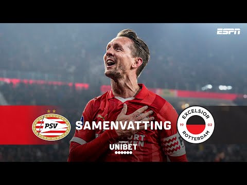 PSV EVENAART RECORD dankzij HATTRICK LUUK DE JONG 🎩🪄 | Samenvatting PSV - Excelsior
