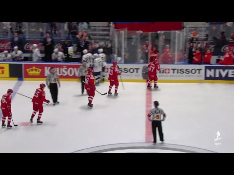 Gusev bangs in a loose puck for the early lead