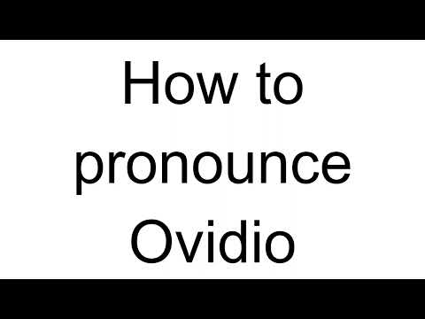 How to Pronounce Ovidio (Italian)