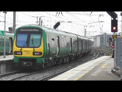 Irish Rail 29000 Class Commuter Train 29127 Departing Connolly Station in Dublin