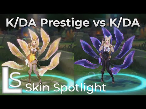 K/DA Ahri vs K/DA Prestige Ahri - Skin Spotlight - League of Legends