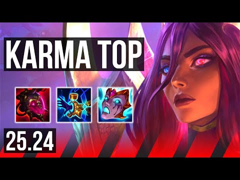 KARMA vs TEEMO (TOP) | Good KDA: 7/1/11, 22K damage | KR Master | 25.24