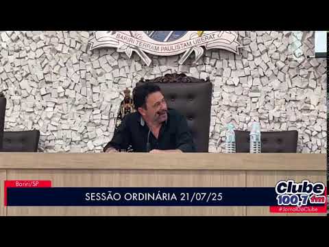 ACOMPANHE A SESSÃO ORDINÁRIA DESTA SEGUNDA FEIRA (21/07/2025)