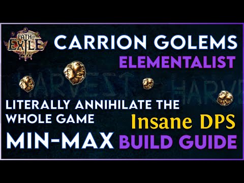 Carrion Golems Elementalist Min Max Build Guide 3.11 - Max DPS and Survivability
