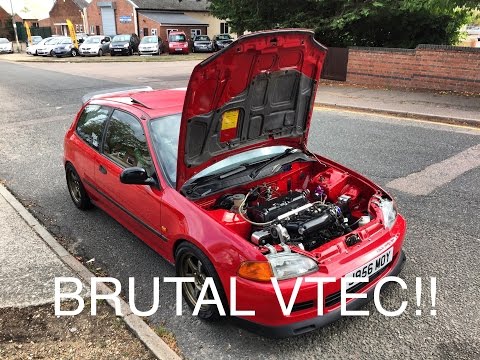 BRUTAL K20 EG B ROAD JOYRIDE!!!!