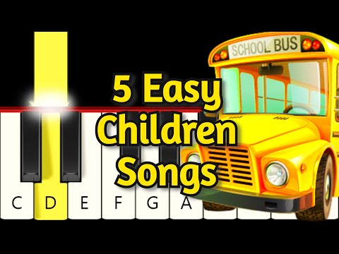 5 Very Easy Children Songs - Very Easy Piano tutorial