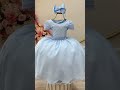 Vestido Infantil Azul Claro Busto Nervura Strass Daminhas