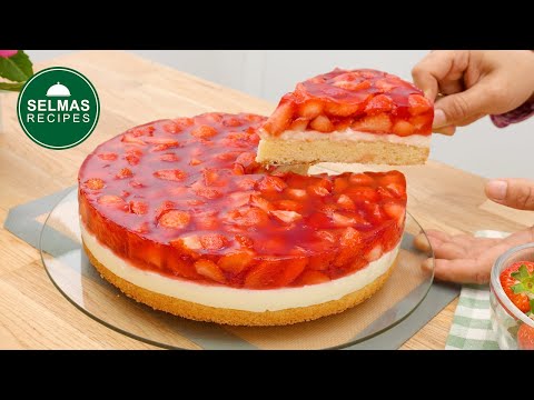 ERDBEERKUCHEN mit Vanillepudding Creme | Super fruchtig & sehr lecker 🍰💖🍓