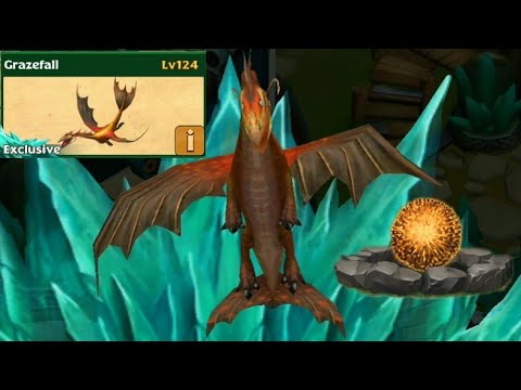 GRAZEFALL Max Level 124 titan mode//Exclusive Sliquifier//Dragons rise of Berk