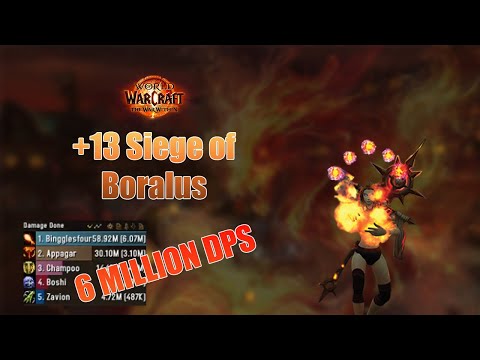 6M DPS!! | +13 Siege of Boralus | Fire Mage M+ The war Within Season 1