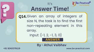 Download the video "Java Programming Tutorial| Find the First Non-Repeating Element | Learn Basic Java| Be-practical.com"