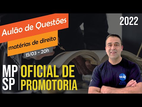 🔴 Concurso Oficial de Promotoria MPSP 2022 Vunesp | Aulão de Questões de Direito