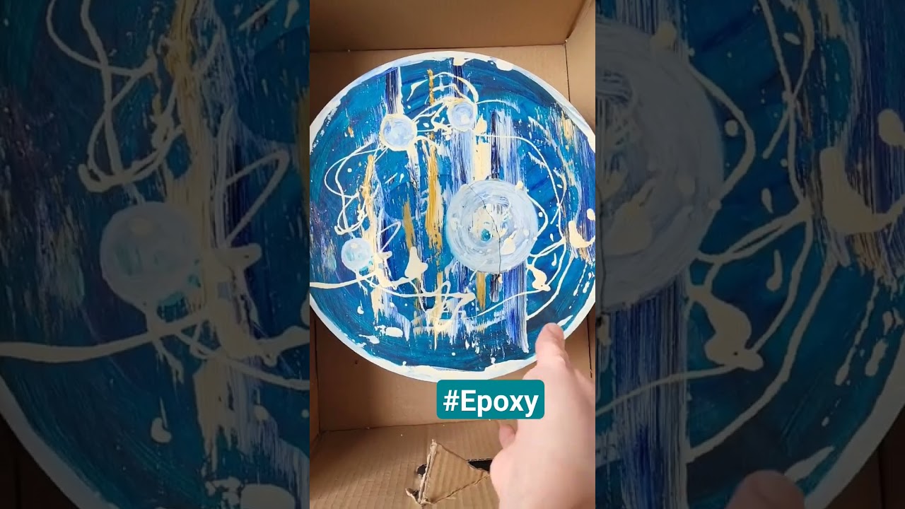 It's all about circles and paint. #epoxy #epoxyworld #resinart #diy #resin #handmade #epoxydesign