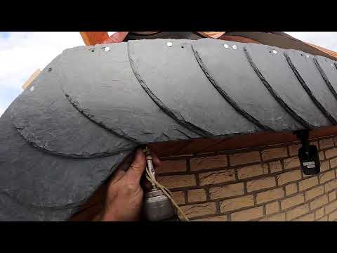 Schiefer Schuppen an Ortgang - Teil 5 - Biberschwanzdach Ibbenbüren