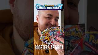 9 boosters ME04 « Chaos Ascendant » issu des avant-premières 🔥 j’adore cette série ! 👀✨ #pokemon