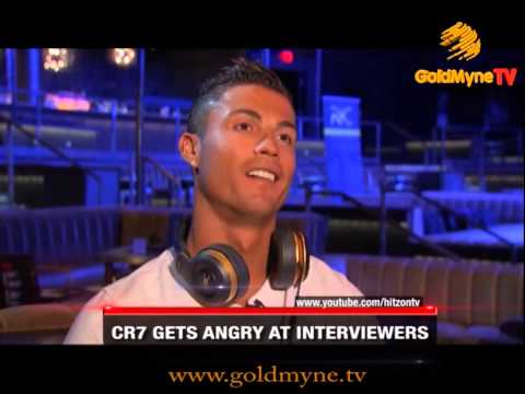 GOLDMYNETV: CR7 GETS ANGRY AT INTERVIEWERS