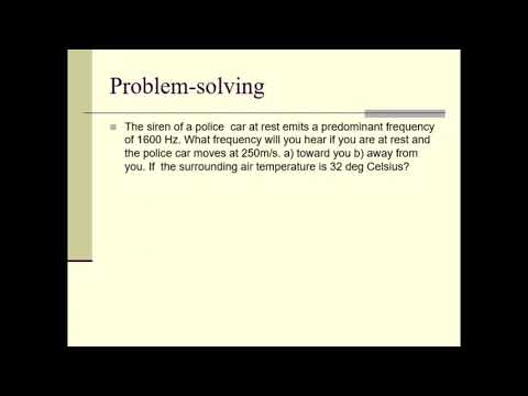 Doppler effect problem solving