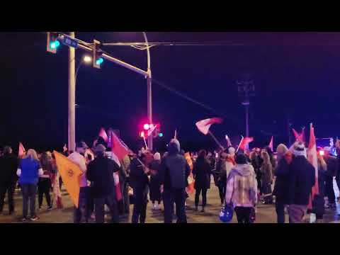 Surrey BC Freedom Convoy at Pacific Border Crossing Feb 12, 2022 20220212 181747